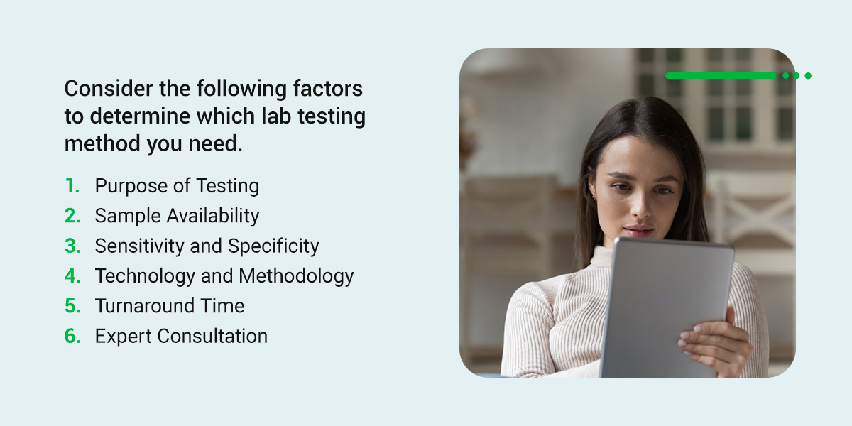 How to Choose a Lab Testing Method 